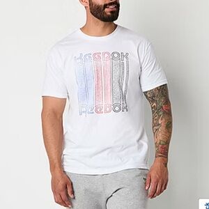 Reebok Mens Crew Neck Short Sleeve Graphic T-Shirt 2XL